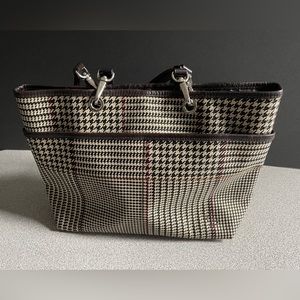 Vintage Lauren Ralph Lauren Houndstooth Small Tote Bag